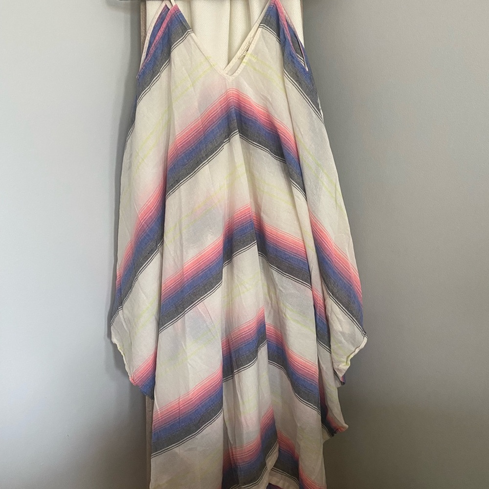 Lovestitch Cream and Pink Asymmetrical Sundress